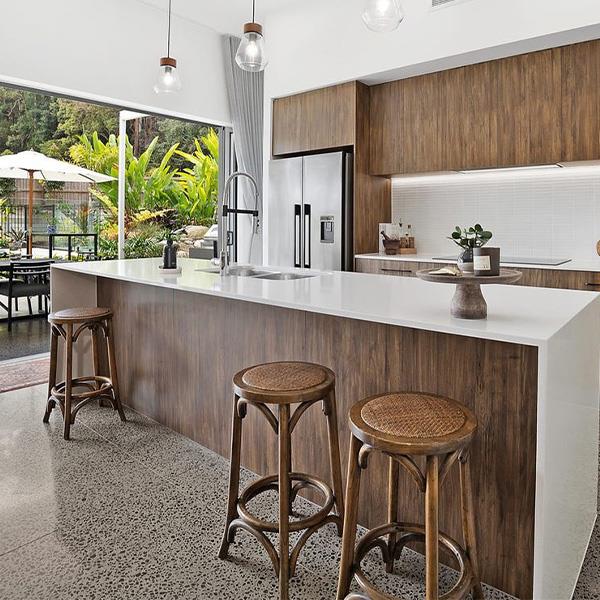 dark wooden detailed kitchen